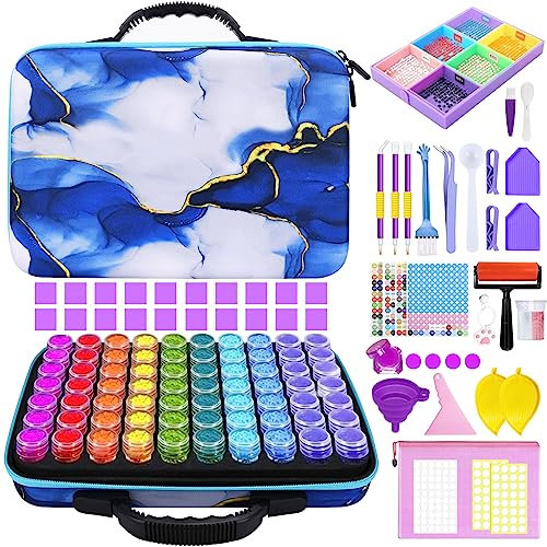 YUTUY Diamond Painting Kit Completo,70 Slots Diamond Painting Accessori,5D Pittura Diamante Kit per pittura con trass,perle,artigianato fai da te
