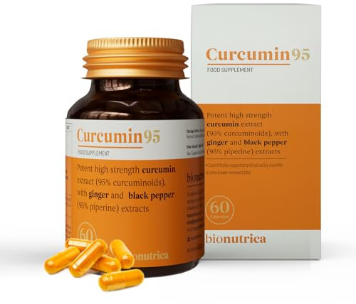 Curcumin 95 Capsules and Ginger & Black Pepper | Antioxidant & Anti-Inflammatory Properties | Supports Joints & Immune | Third-Party Tested | Vegan & Non-GMO- 60 Capsules