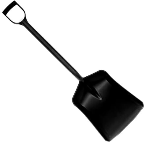 Gorilla Shovel Black Small Multi-Purpose Durable Plastic Lightweight Spade for Garden Home Stable or Builder Small Snow Shovel