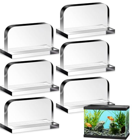 Anulely Aquarium-Deckelgriffe - 6 Stück Acrylglas-Deckelgriffe für Aquarienabdeckungen - Flexible, durchsichtige Aquarium-Abdeckung, Griffe, multifunktionale Aquarium-Deckelstütze für Aquarien