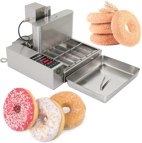 TAHALI Automatic Donut Maker Machine,Commercial Automatic Donut Machine,Digital Donut Fryer,Mini Donut Maker,Donut Machine,9.5L Hopper 2500 Unit/H,220V
