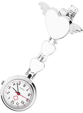 Holibanna Modische Hängeuhr aus Legierung mit Einfachem Design Ablesbare Arzt und Krankenschwester Taschenuhr Dekorative Uhr für Medizinisches Personal und Kleidung
