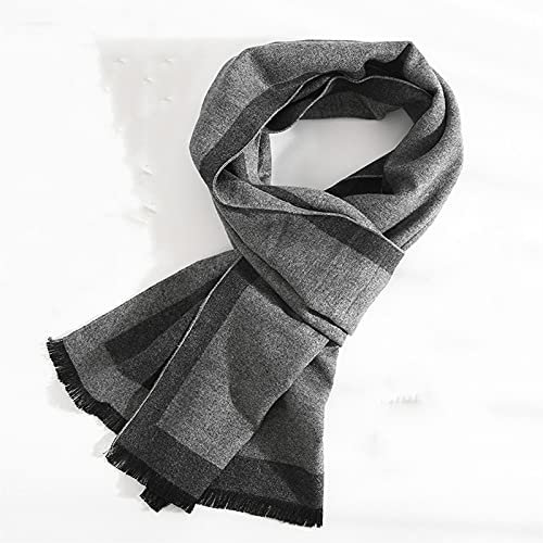 JIPOFAN Schal Modequalität Schals Mann Herbst Winter Dicker Warmer Kaschmirschal Business Lange Wraps Männer klassischer Schal Kaschmirschal (3 180 x 30 cm)