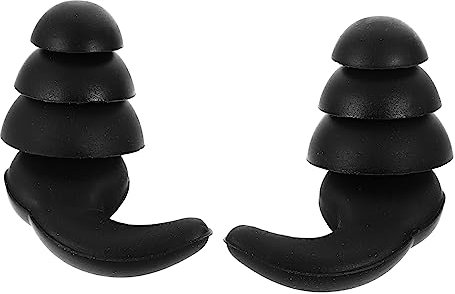 CORHAD Silikon Ohrstöpsel Schwarz Schalldichte Mehrschichtige Geräuschdämpfende Ohrstöpsel Ergonomisch Schlaf Musik Festival Reise Gehörschutz Für Männer Frauen