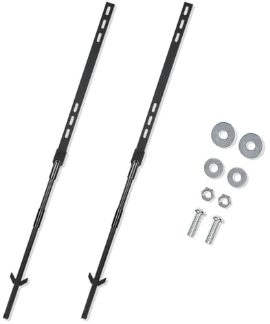 Andchi 2pcs. paletti per cartelli da cantiere segno lanterna giardino con vite per la sicurezza segni di avvertimento all'aperto stand su fango prato (nero, 4 piedi)