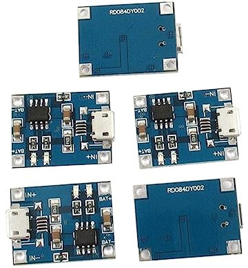 Holibanna 5stücke Lithium-Batterie-lademodul Micro USB Li-ionen Ladeplatine Batterieladegerät USB Wiederaufladbare Akku Ladegerät DIY Zubehör