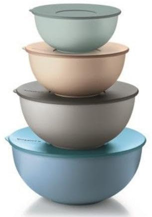 Guzzini Set 4 Contenitori Everywhere Ermetici con Coperchio Multicolor