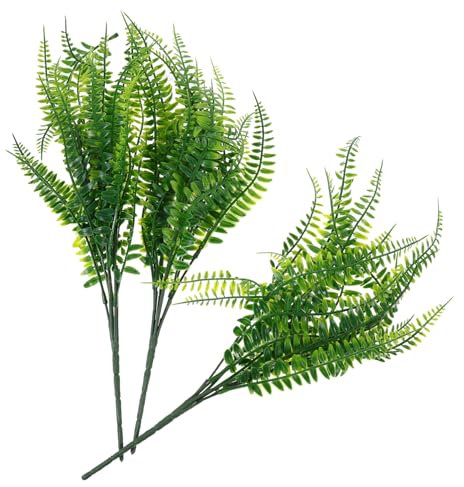 HIAKDOFT 3piezas Helechos Artificiales Realistas para Decoración del Hogar Simulación De Plantas Verdes para Jardín Interior y Exterior Accesorios De Fotografía y Centro De Mesa
