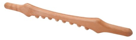 Holz Massagepunktstab mit Zahnprofil Braun für Muskelmassage | Ganzkörperanwendung, Unterstützt die Durchblutung, für Fitnessbegeisterte und Ältere Personen