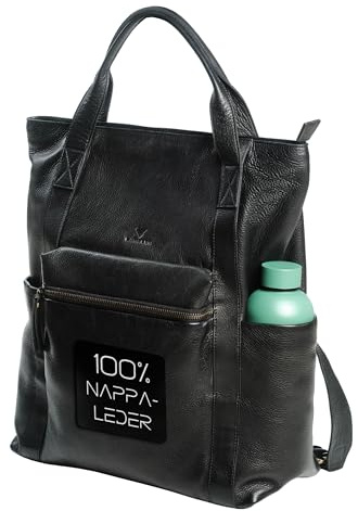 Lavalen Lederrucksack Damen Herren Groß Rucksack Damen mädchen Laptopfach | Damen Lederrucksack aus hochwertigem Leder mit Laptopfach. Viel Stauraum für Arbeit, Reisen und Alltag.