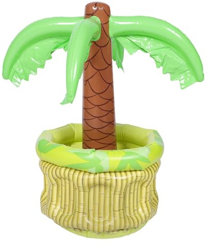UPKOCH Seau à Glace Gonflable Forme Palmier Tropical Refroidisseur De Boissons Léger Et Décoration De Fête Hawaïenne Pour Piscine Et Plage Accessoire Original Pour Soirées