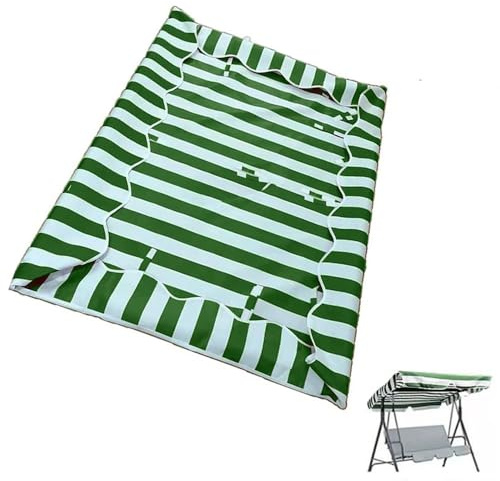 Universal Replacement Canopy for 2/3 Seat Hollywood Swing UV Protection Outdoor Shade Cover Dark Green 210x145 cm (74.8x52 in) for Garden Swing.