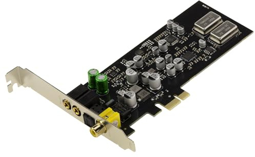 KALEA-INFORMATIQUE Carte Son Numérique HiFi PCIe x1 CMedia CM108AH Double DAC et ADC avec Booster Micro, PLL et régulateur