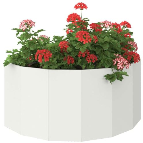 vidaXL Fioriera Bianco 120 x 60 x 50 cm Acciaio