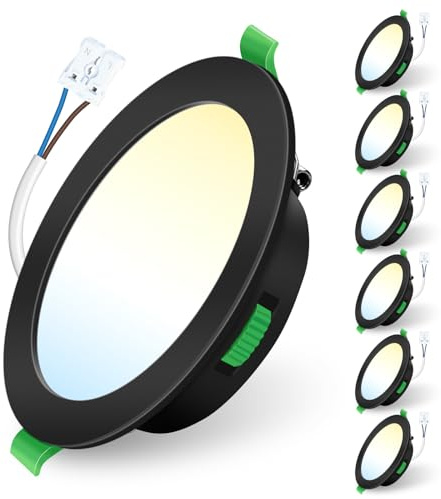 ALUSSO 6 Stück LED Einbaustrahler dimmbar,Ø125-135mm 3CCT IP44 Deckenspots