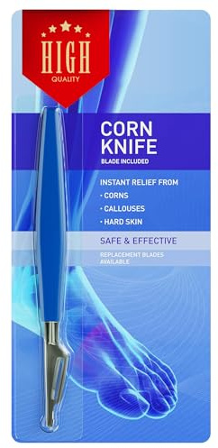 Corn Knife Hard Skin Tool for Adult Foot-Care | Carbon-Steel Precision Head & Non-Slip Handle | Callus Smoother for Home Pedicures