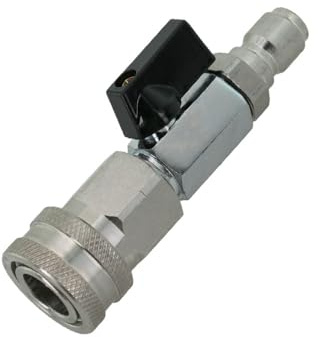 Kit de válvula de bola de acero inoxidable para lavadora a presión | Conexiones NPT de 3/8 pulgadas y 1/4 pulgadas | Control de flujo de encendido/apagado a prueba de fugas para manguera, bomba y