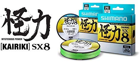 Shimano Kairiki SX8 0.18mm, 14.0kg, 300m, Stahlgrau, 8 x Geflochtene Angelschnur, 511020G0329MS