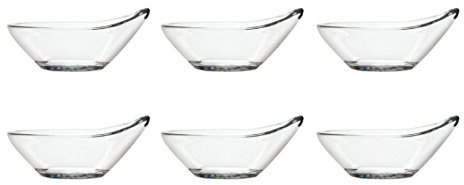Pasabahce 53942 Gastroboutique Mini-Schälchen | 6er Set Glasschüsseln 9,7 cm Tropfenform | kleine Dipschalen, Tapas Bowls & Dessertschälchen für Buffet, Gastro & Zuhause