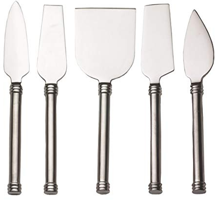 RSVP Endurance Collection Cheese Board Accessories, Knife Set, 5 Piece, Stainless Steel