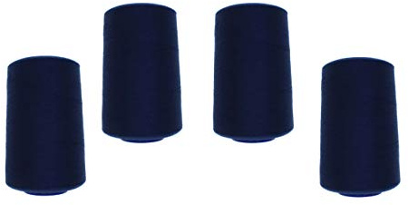 zipworld Filato universale per cucito, filato overlock VIGA 120 (1224 – blu notte, 4 coni