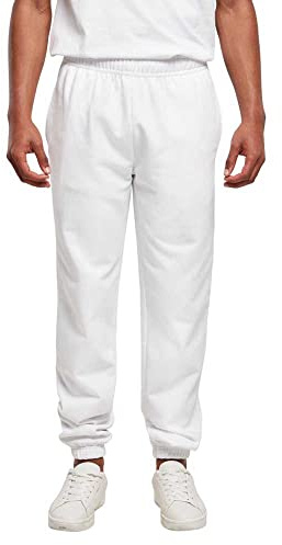 Build Your Brand Joggingbyxor för män, basic sweatpants, sportbyxor för män, finns i många färger, storlekar XS – 7XL, Vit, L