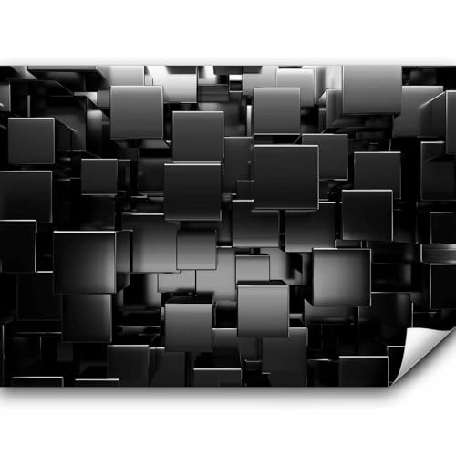 murando Fototapete selbstklebend 3D Effekt 343x256cm Foto Tapete Tapetenfolie Möbelfolie Wandverkleidung Wandtapete Motivtapeten Bildtapete Schlafzimmer 3d Effekt Abstrakt geometrische Formen Illusion