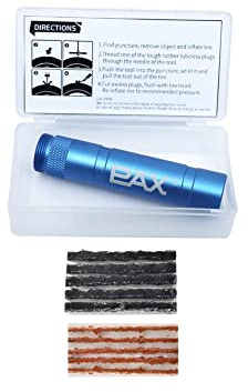 PAX 12 Pcs Tubeless Bike Tire Repair Kit, Includes Storage Canister, Plugger Tool, Plugs-5 Bacon, and 5 Black Strips. Fix a Puncture or Flat, Fast for MTB、Gravel Bike Tires and Road Bicycle Tires