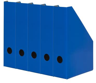 LANDRÉ Stehsammler A4, aus stabilem Karton, 7cm breit, blau, 5 Stück