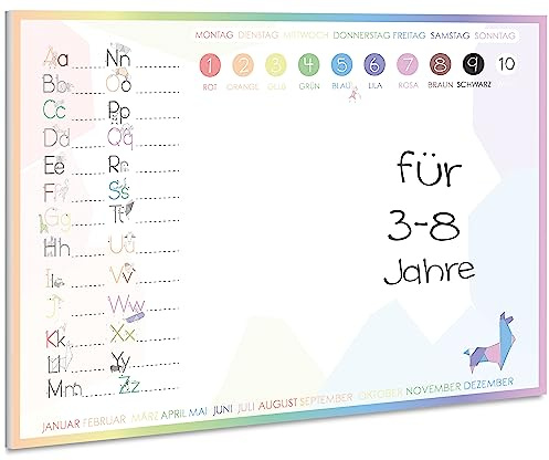 byNia® Schreibtischunterlage Kinder Papier - A3 Malunterlage für Kinder, Schreibtischunterlage Mädchen & Jungen. Lern Schreibtisch Unterlage für Kinder. Schreibtischunterlage Papier Kinder