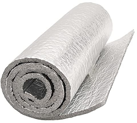 Panel Aislante con Espuma para cajas de persianas (120 x 40cm) - Fabricado con 2 capas aluminio 100% y 1 capa de espuma de polietileno, para calor y frío. Fácil colocación