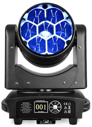 BETOPPER Moving Head Light 7x40W RGBW Beam/Wash/Zoom/CTO Effect Bee Eye LED Stage Lighting Spot Lights with Sound Activated for DJs, Bars, (LM0740)