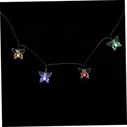 FONDOTIN 1 Stk Led-schmetterlings-lichterketten Solar-hängelaterne Wasserdichte Gartenleuchten Solarleuchten Mit Schmetterlingen Solarplatten Draussen Farbige Lichter