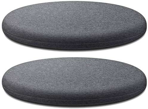 VEAI Rundes Stuhlkissen 40cm/35cm/45cm/50cm/60cm, Rundes Memory-Schaum-Sitzkissen, Runde Stuhlpolster für Outdoor & Indoor Gartenstuhl, Küche oder Esszimmerstuhl(5#,50x50cm/2pcs)