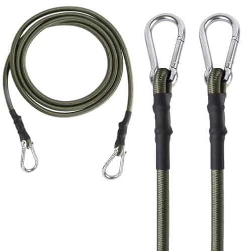 FKWKUW 2 Stück Elastisches Bungee Seil, 47 Inch Elastisches Gepäckseil, Gummi Spanngurte, Gepäckspanner, Gepäckträger Spanngurt Mit Karabiner Für Gepäckträger, Camping, Fahrrad, Auto Und Motorrad