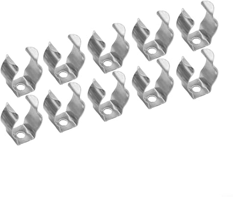 Zilimontt 10 x Federklemmen, robuste Feder-Frottee-Clips, Werkzeugaufhänger, Edelstahl-Federklammern, optimieren Sie Ihre Werkzeugorganisation mit Feder-Frottee-Clips (15 mm)