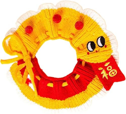 Gestricktes Katzenhalsband Niedliches Katzenhalsband Breakaway Kätzchenhalsband Einstellbare gestrickte Katzenhalsbänder für Mädchen Katzen Bequem für Kitty und einige Welpen (m)