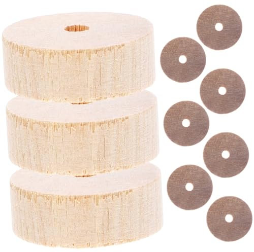 Veemoon 10stücke Holzräder Klein Runde Spielzeugräder aus Holz Bastelräder für Modelle Kleine Holzräder zum Bemalen oder Beizen für Puppenwagen und Spielzeugautos