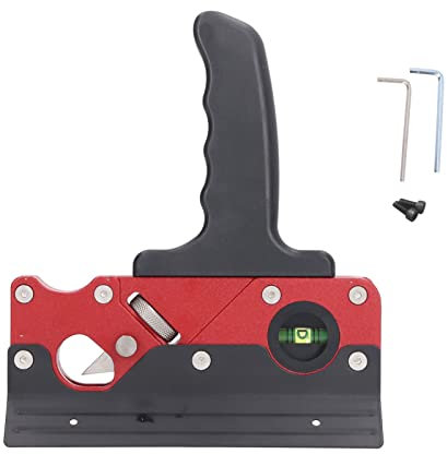 Piazza per la lavorazione del legno in legno in legno per la piana in legno in alluminio premium in lega di alluminio premium per i carpentieri di taglio ad angolo di bordo rapido (Rosso)