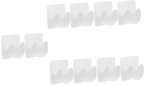 SHINEOFI 5 Set Supporti Per Asta Tende Adesivi Installazione Senza Forare Resistente E Facile Per Bagni E Stanze Da Letto 2 Pezzi*5