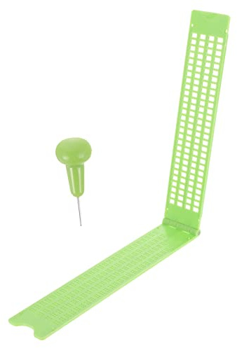 UKCOCO Piastra Braille in Plastica Stilo Di Scrittura Kit Braille Leggero e Portatile Per Non Vedenti 4 Righe 28 Celle Resistente e Adatta a Studio e Scrittura All’aperto
