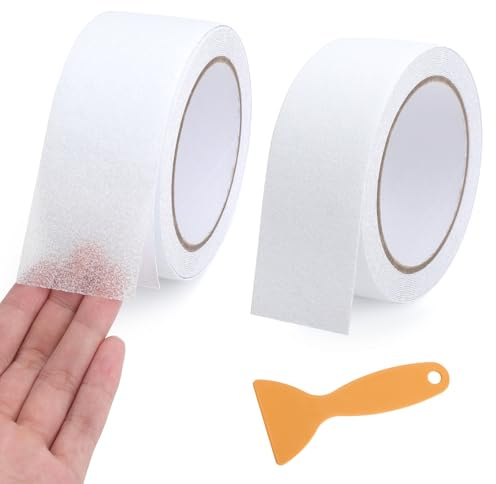 VOSSOT 2 cintas adhesivas antideslizantes, 5 cm × 5 m, autoadhesivas, antideslizantes, impermeables y antideslizantes, transparentes, para evitar sillas en personas mayores y niños