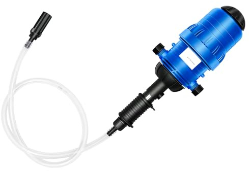 Inyector de fertilizante, sistema de dosificación, fertilización, riego por goteo 20-2500 L/H, 0,4-4% de relación, presión de agua de 2,84 a 42,67 psi, para invernadero y frutas verduras, plástico