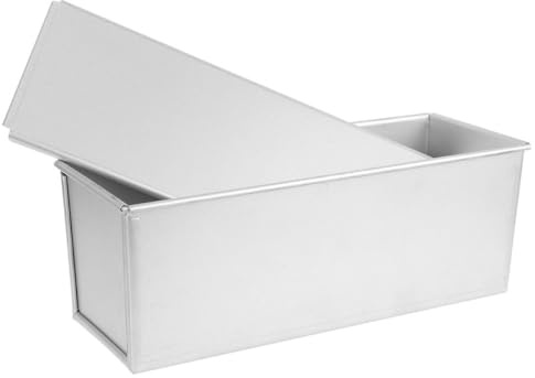IMUSINICE Molde para Hornear Pan Lactal con Tapa Deslizante, Antiadherente de 900 G, Molde para Pan con Recubrimiento Resistente, Adecuado para Horno Doméstico y Repostería Profesional