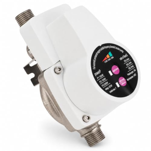SENECESLI Bomba de presión de agua portátil pequeña con interruptor manual/automático, funcionamiento silencioso para el hogar, ducha, cocina, inodoro, 100, 150, 200 W, 25, 30, 35 l/min (enchufe GB)