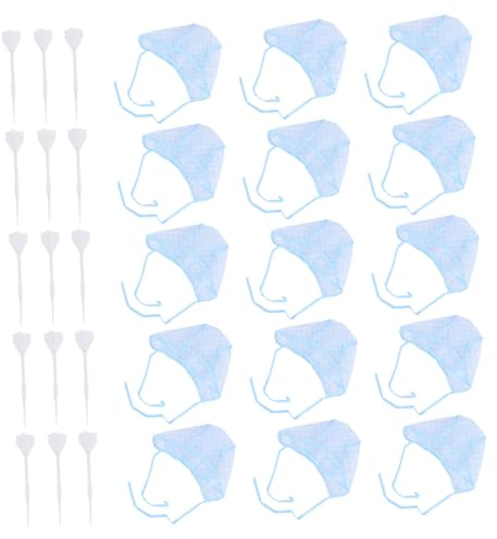 KICHOUSE Kit de 15 Gorras para Mechas Gancho de Ganchillo, Material Pe Resistente, Adecuado para Salones y Coloración DIY en Casa Color Aleatorio