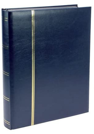 SAFE 154-4 Briefmarkenalbum/Einsteckbuch Premium Einsteckbücher 60 Schwarze Seiten mit goldfarbener Premiumprägung Einband in BLAU