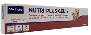 Virbac Nutri-Plus Gel | 120g | Ergänzungsfuttermittel für Hunde und Katzen zur Nahrungsergänzung und Rekonvaleszenz | Appetitanreger, hochkonzentrierter Energieträger