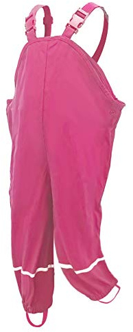 amiyan Kinder Regenlatzhose Regenhose wasserdichte Atmungsaktiv Buddelhose Matschhose mit Hosenträgern für Mädchen Jungen Rose 134/140