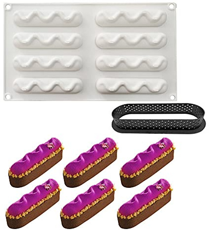XiaoShenLu stampi Silicone stampi per Dolci per Cioccolato Torta Gelatina Cubetti di Ghiaccio, Strumento Croccante Quadrato in Plastica, 8 Fori Forma di Quicksand